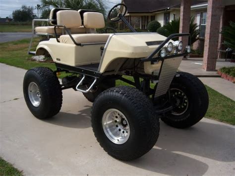 A golf carts weight (Listed as Curb Weight) is vital to know when it comes to determining if your trailer is up to the task. . Golf cart big wheels